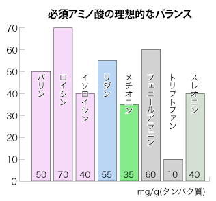 必須アミノ酸の理想バランス〜健康ライフ